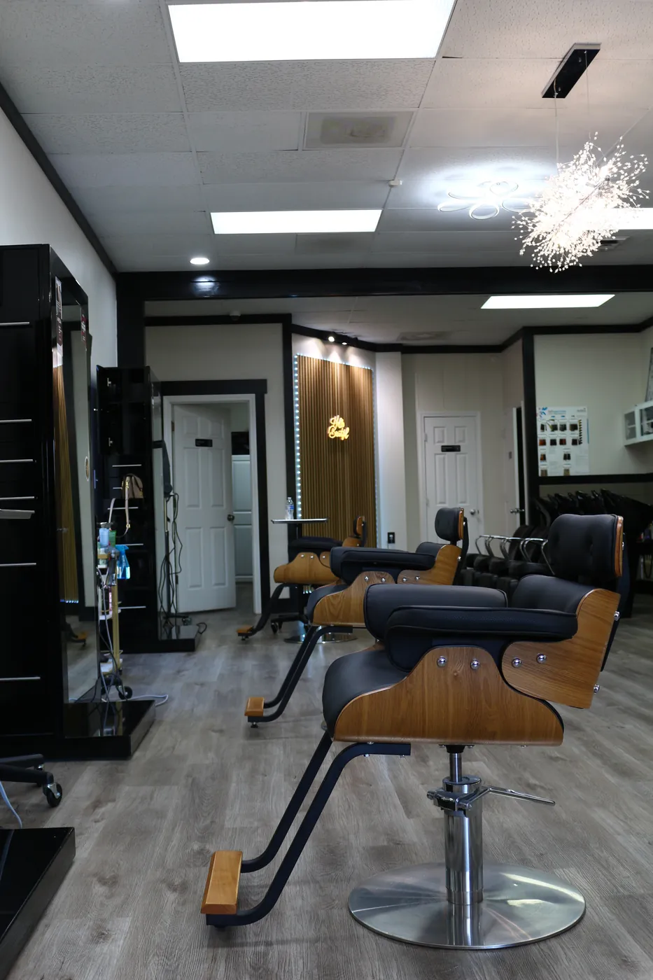 The bright, open styling floor at LuLu Salon